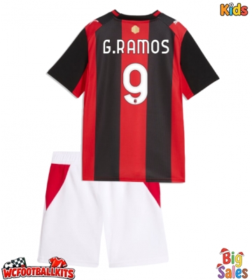 AC Milan Goncalo Ramos #9 Replica Home Stadium Kit for Kids 2026-27 Short Sleeve (+ pants)